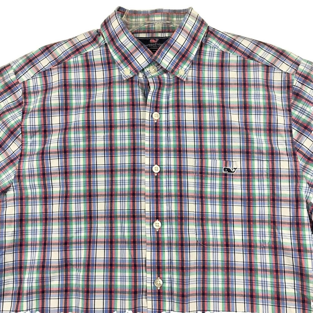 Vineyard Vines Mens Slim Fit Tucker Shirt Long Sleeve Plaid Size L